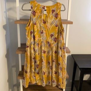 Flouncy mustard dress
